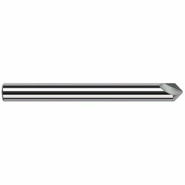 Harvey Tool 1/8 in. Shank dia. x1/64 in. Radius x 90° included Carbide Marking Cutter for Non-Ferrous, 2 Flutes 738145